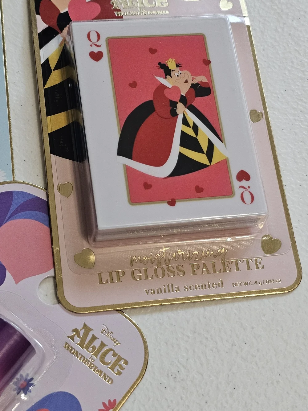 Disney Alice in Wonderland Lip Balm & Gloss Set - Light Blue, Pink, Purple